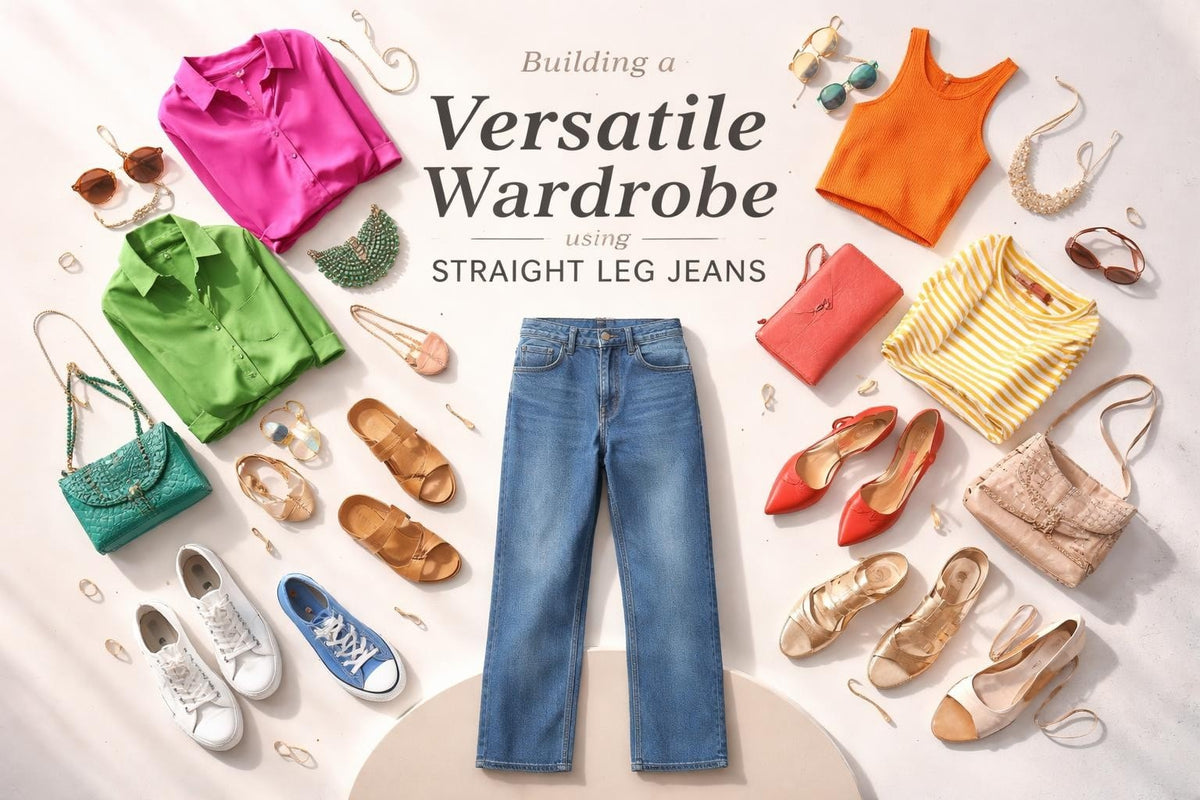 How to Wear Straight Leg Jeans with Colour & Confidence