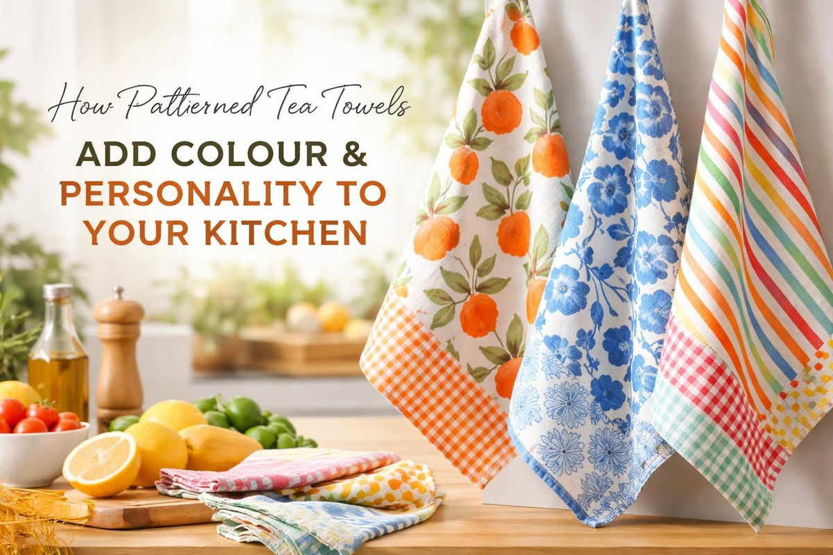 Patterned Tea Towels: Bold Kitchen Style Guide