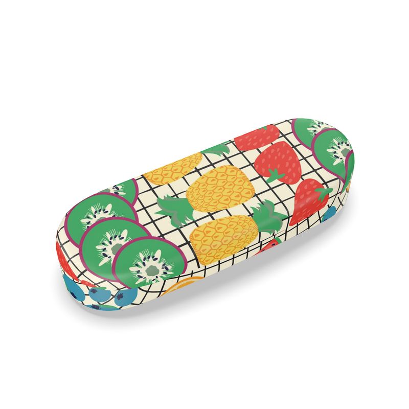Fruity Grid Glasses Case & Patterned Lens Cloth – Bold Eyewear