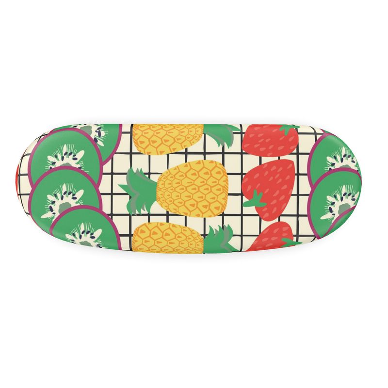 Fruity Grid Glasses Case & Patterned Lens Cloth – Bold Eyewear