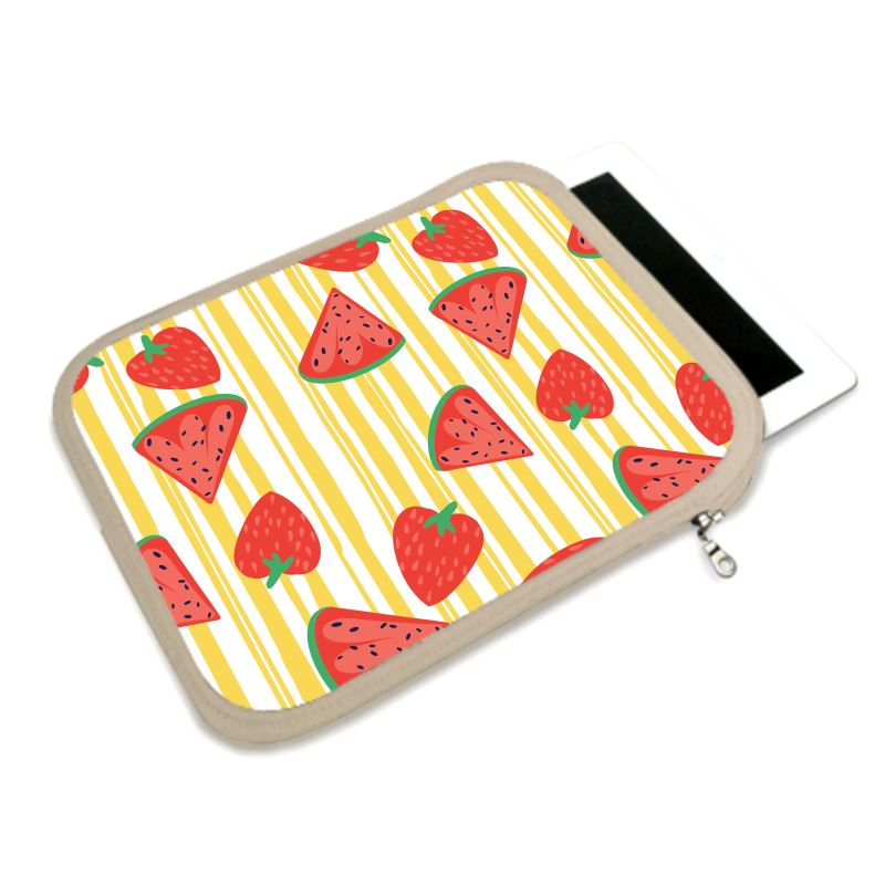 Strawberry Stripe iPad Case – Bold Colourful Tablet Cover