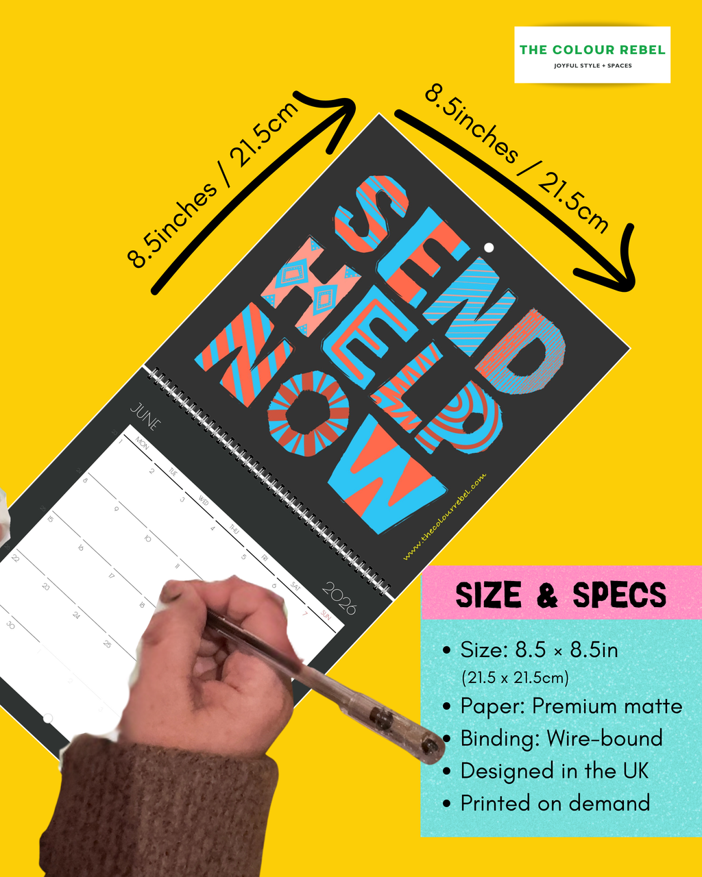 Pretty Sweary Triples Wall Calendar 2026 | Funny Swear Word Calendar for Adults | Colourful Typographic Calendar | Gift for Grown Ups