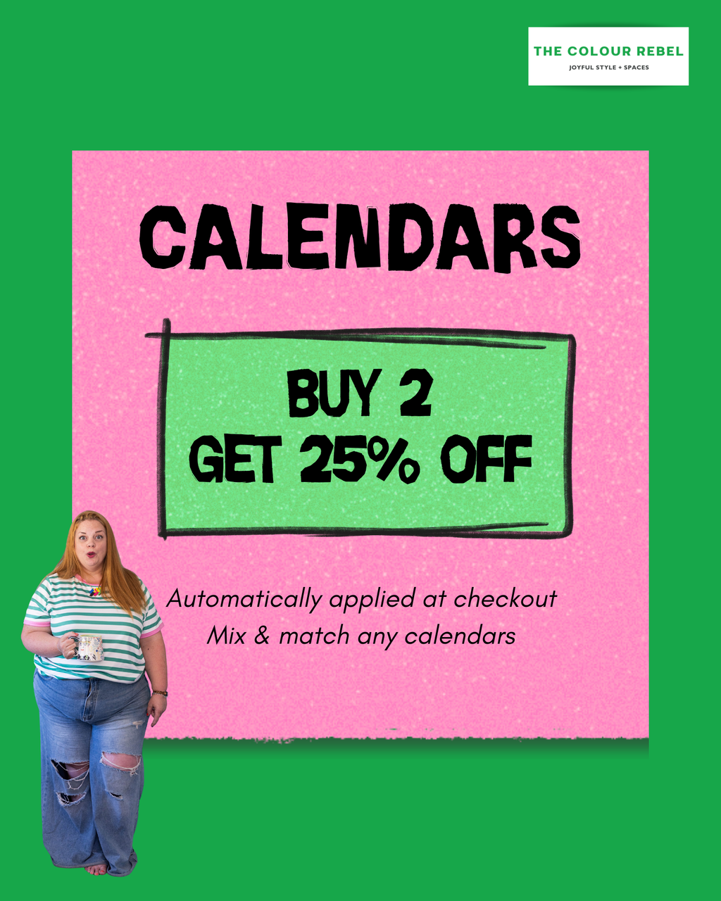 Positively Sarcastic 2026 Wall Calendar — Colourful + Funny Monthly Motivation for Women