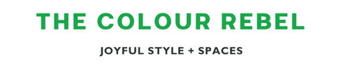 Logo of 'The Colour Rebel' with green text on a white background